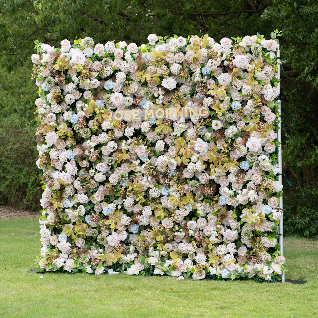 July：5D Fabric Artificial rolling up curtain flower wall (Ready to ship-Only USA)