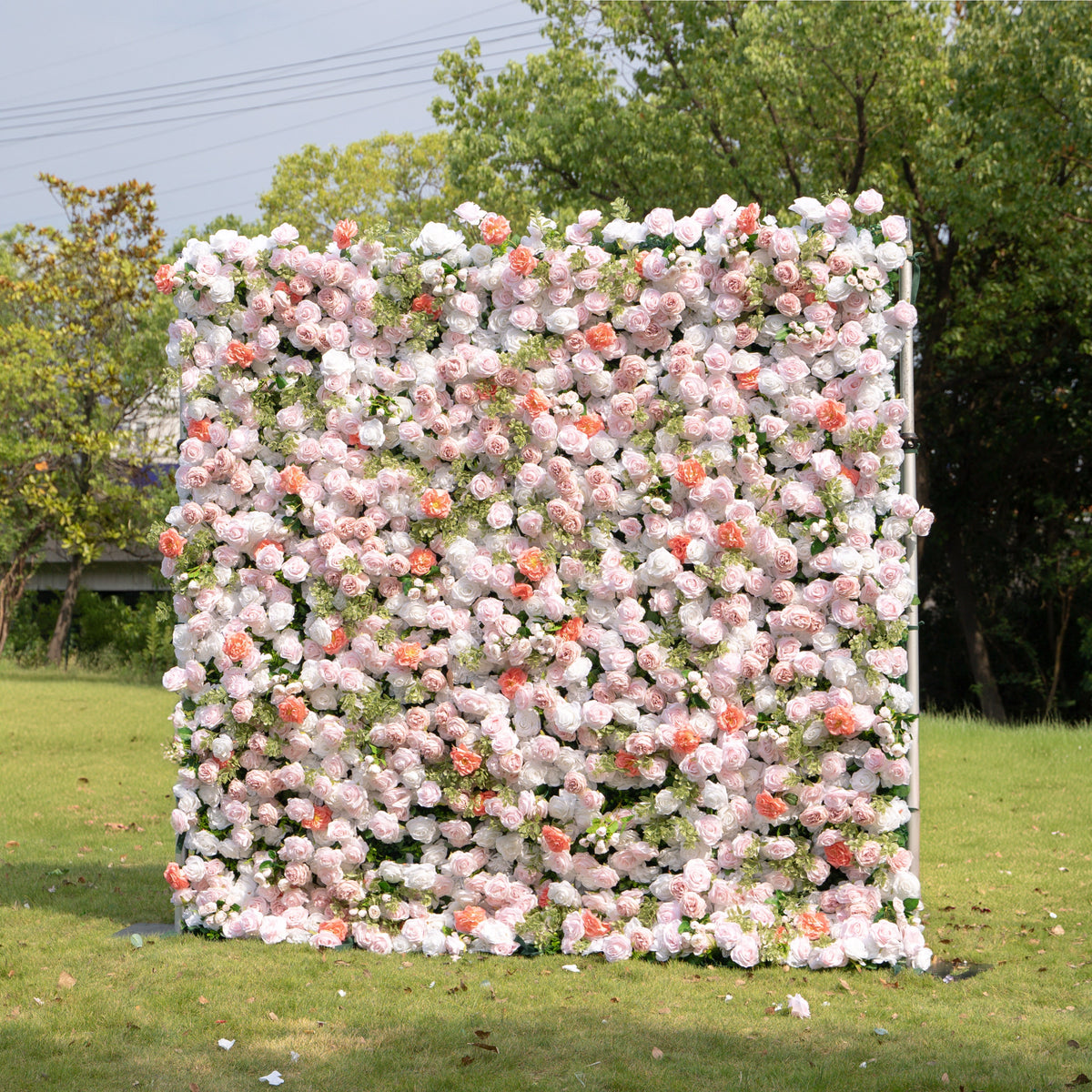 Kaisley：5D Fabric Artificial rolling up curtain flower wall