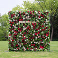 Katy：5D Fabric Artificial rolling up curtain flower wall