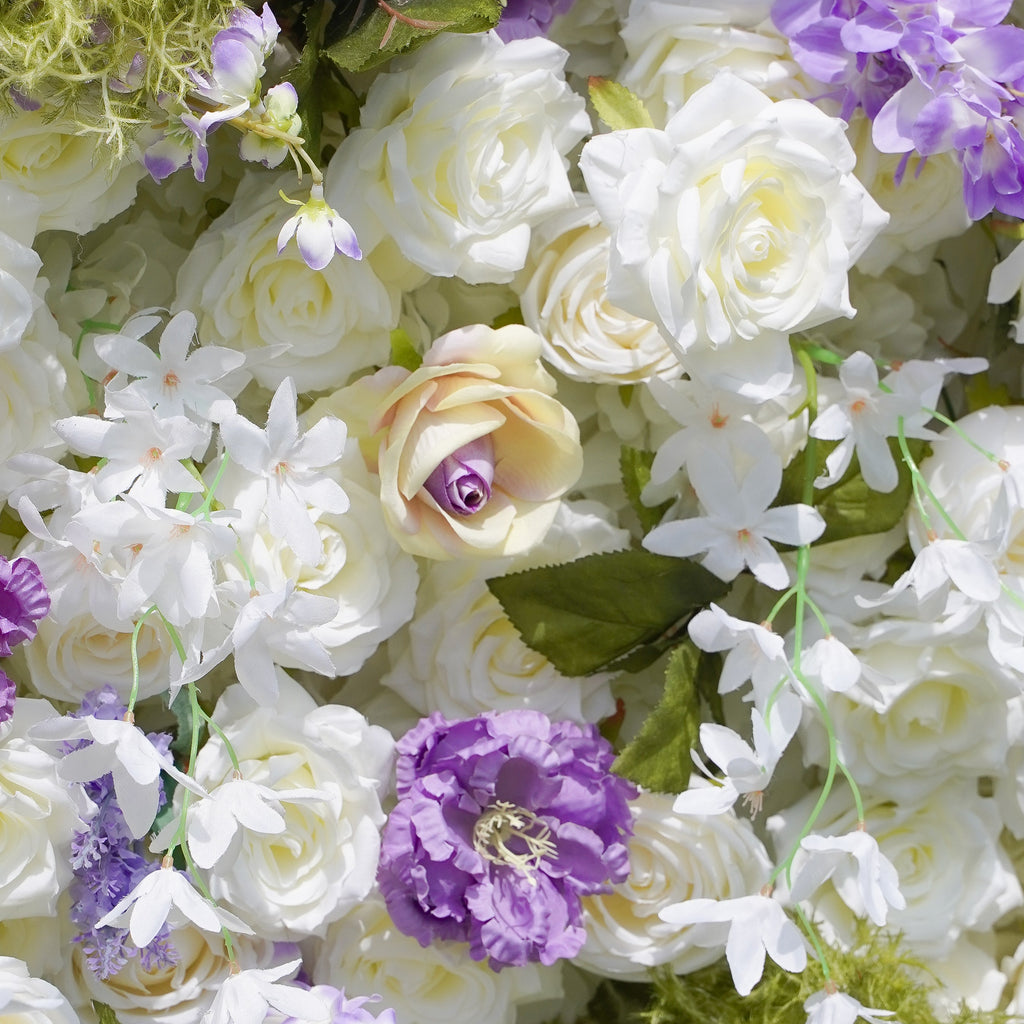 Lilianne：7D Fabric Artificial rolling up curtain flower wall