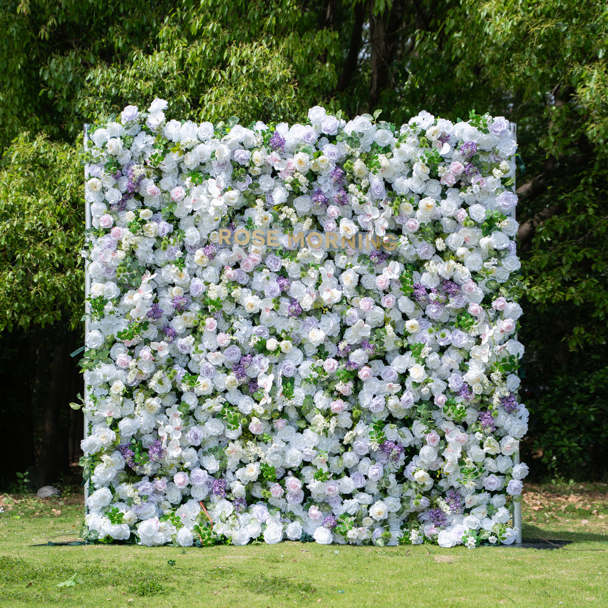 Lori：5D Fabric Artificial zip up curtain flower wall 8ft*8ft(In US Stock)