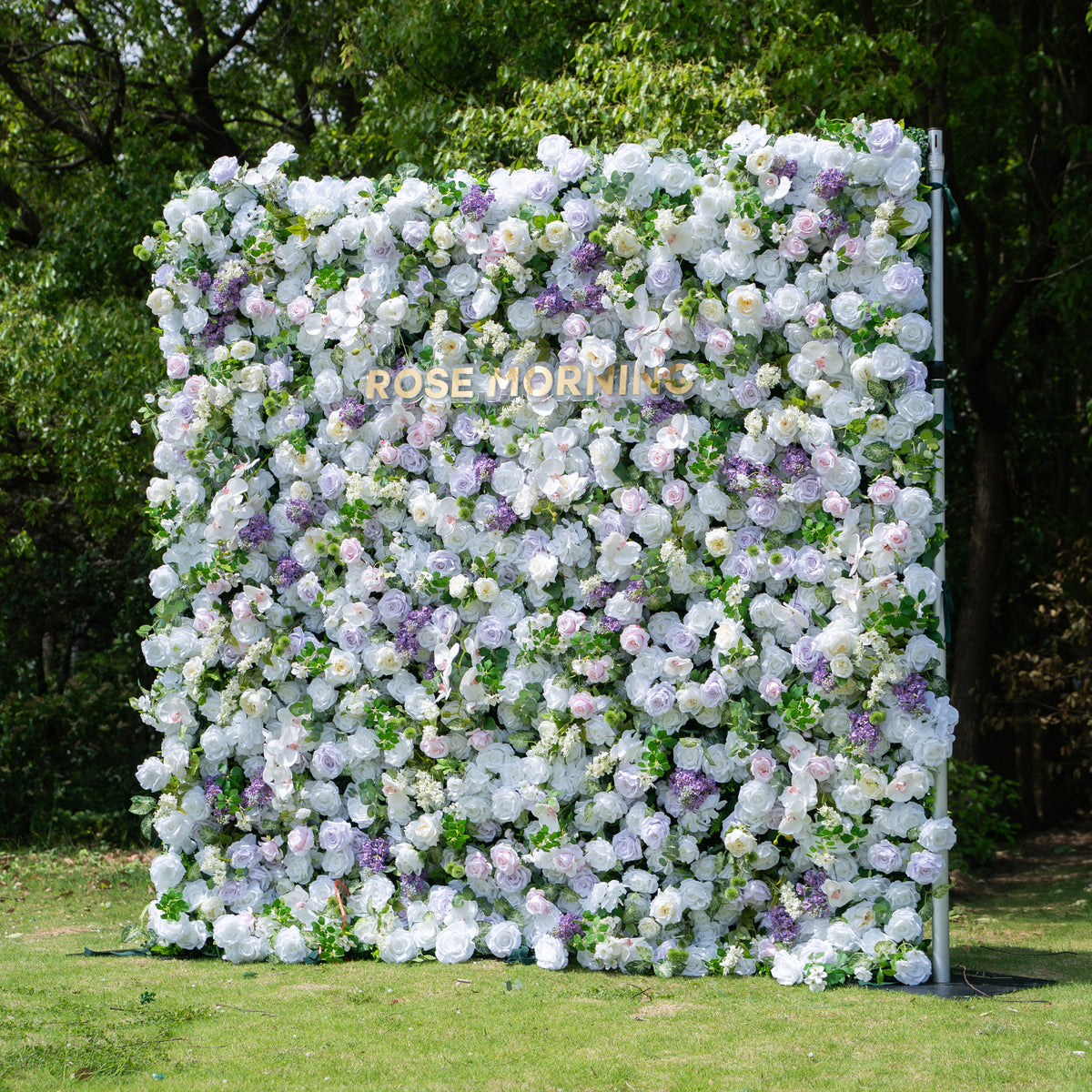 Lori：5D Fabric Artificial zip up curtain flower wall 8ft*8ft(In US Stock)
