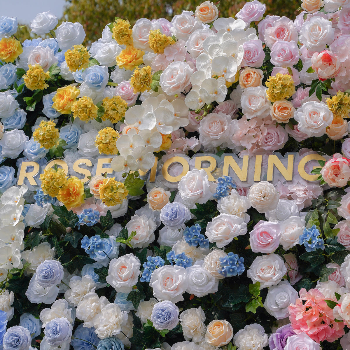 Lotte - 5D Fabric Roll Up Flower Wall for Gender Reveal Baby Shower Party Backdrop