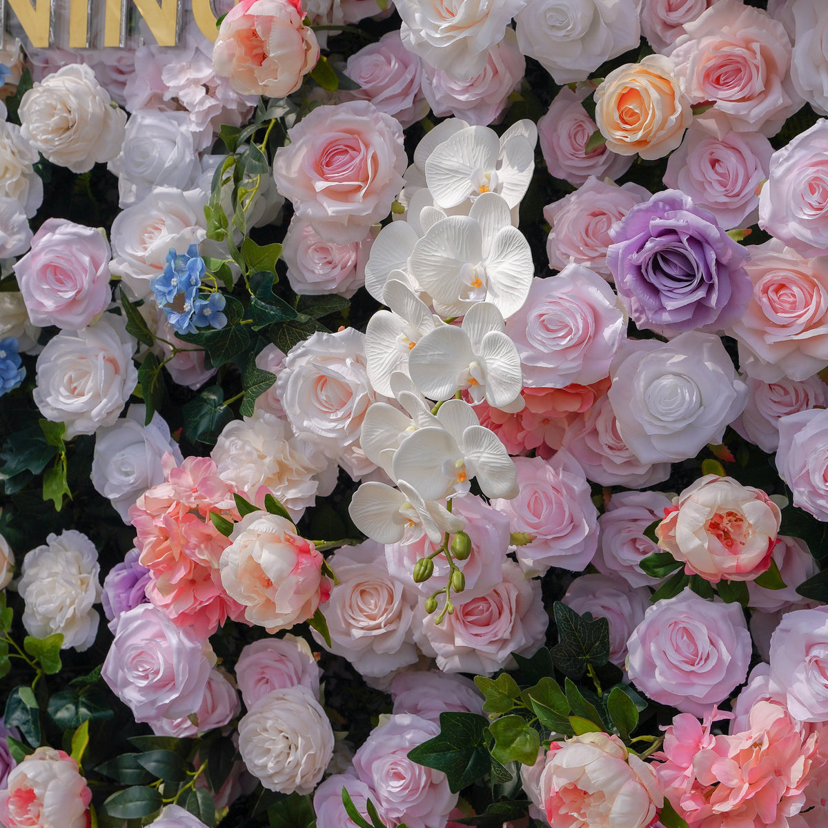 Lotte - 5D Fabric Roll Up Flower Wall for Gender Reveal Baby Shower Party Backdrop