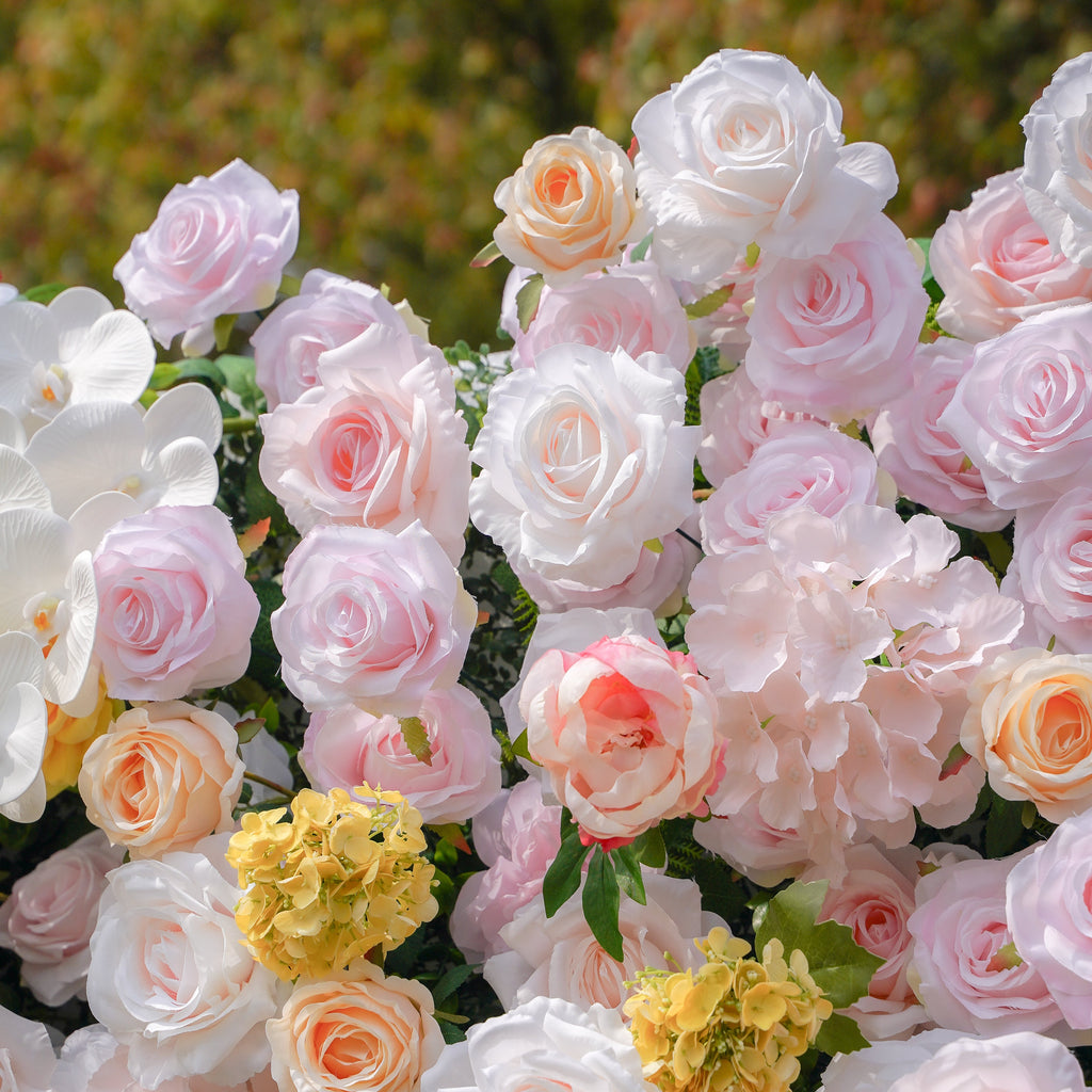 Lotte - 5D Fabric Roll Up Flower Wall for Gender Reveal Baby Shower Party Backdrop