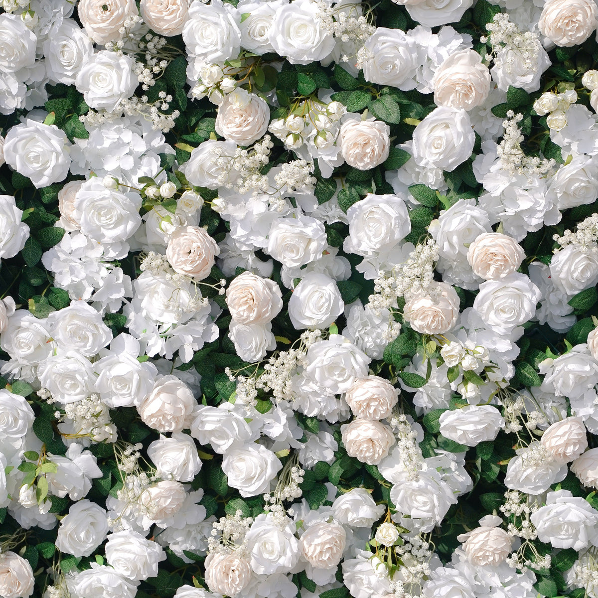 Love：4D Fabric Artificial zip up curtain flower wall 8ft*8ft
