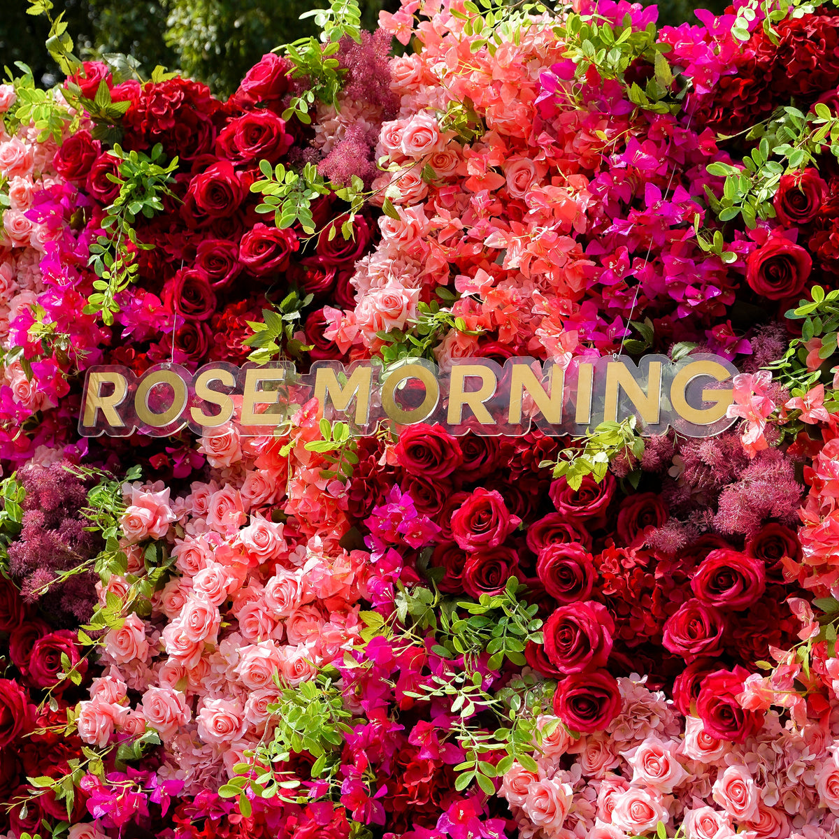 Lynda：7D Fabric Artificial rolling up curtain flower wall