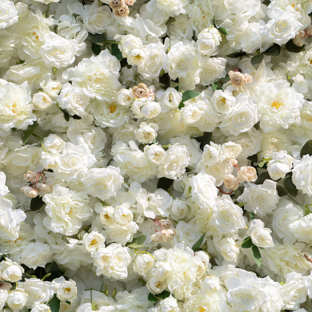 Marainne：5D Fabric Artificial rolling up curtain flower wall