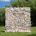 Marissa：3D Fabric Artificial rolling up curtain flower wall