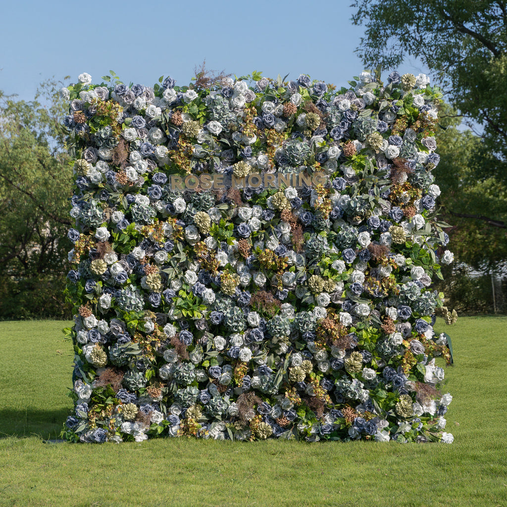 Maturo：5D Fabric Artificial rolling up curtain flower wall(Ready to Ship Only USA)