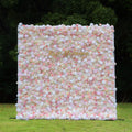 Meara：5D Fabric Artificial rolling up curtain flower wall