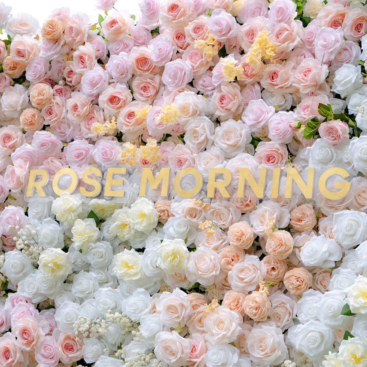 Melina：5D Fabric Artificial rolling up curtain flower wall