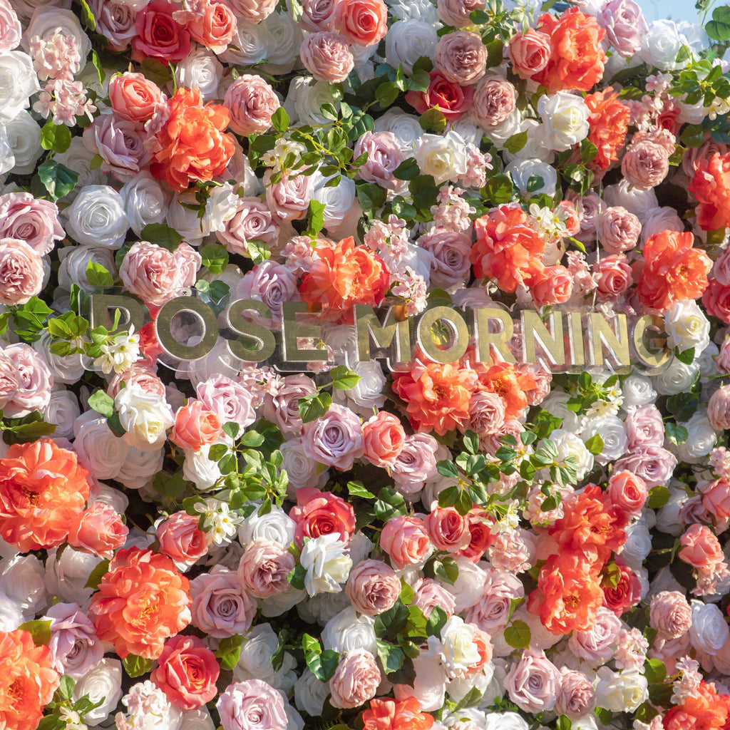 Meow：5D Fabric Artificial rolling up curtain flower wall