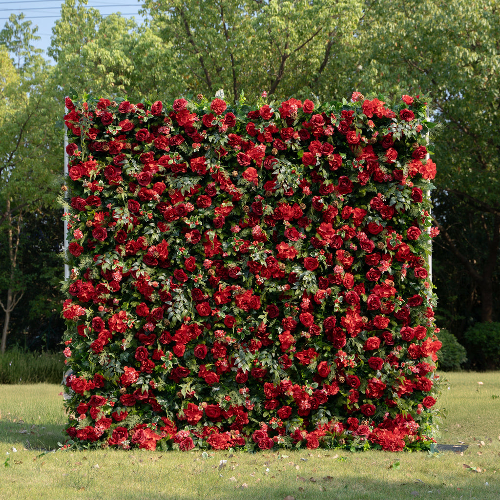 Luisa: 3D Fabric Backdrop Artificial rolling up flower wall
