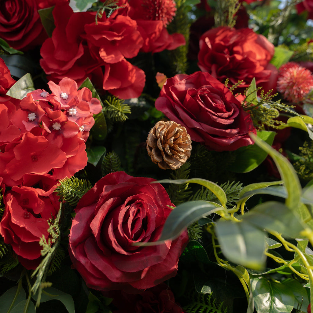 Luisa: 3D Fabric Backdrop Artificial rolling up flower wall