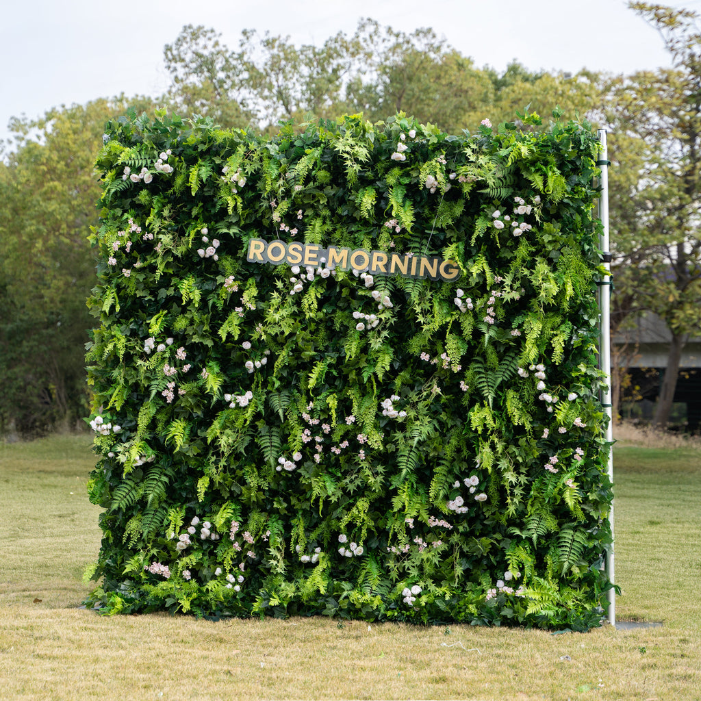 Mikia：4D Fabric Artificial rolling up curtain flower wall