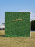 Milan: Fabric Artificial rolling up curtain green flower wall(In Us Stock)