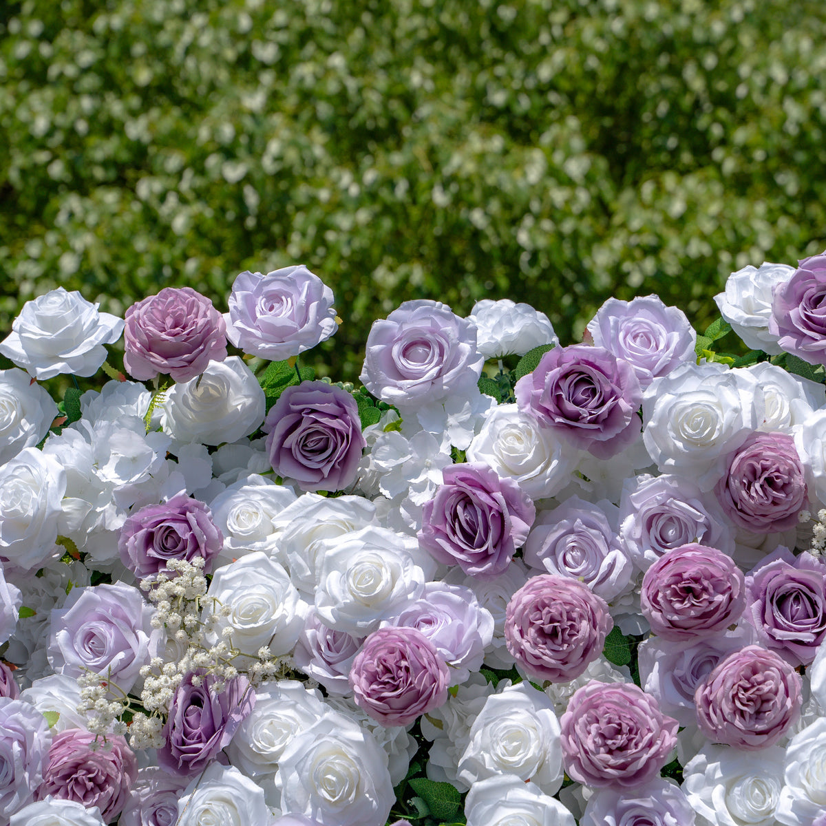 Millie：3D Fabric Artificial rolling up curtain flower wall