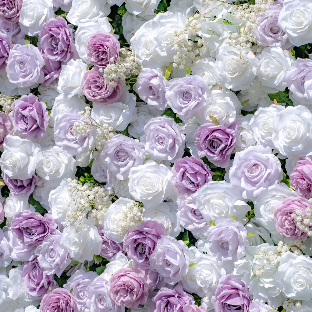 Millie：3D Fabric Artificial rolling up curtain flower wall