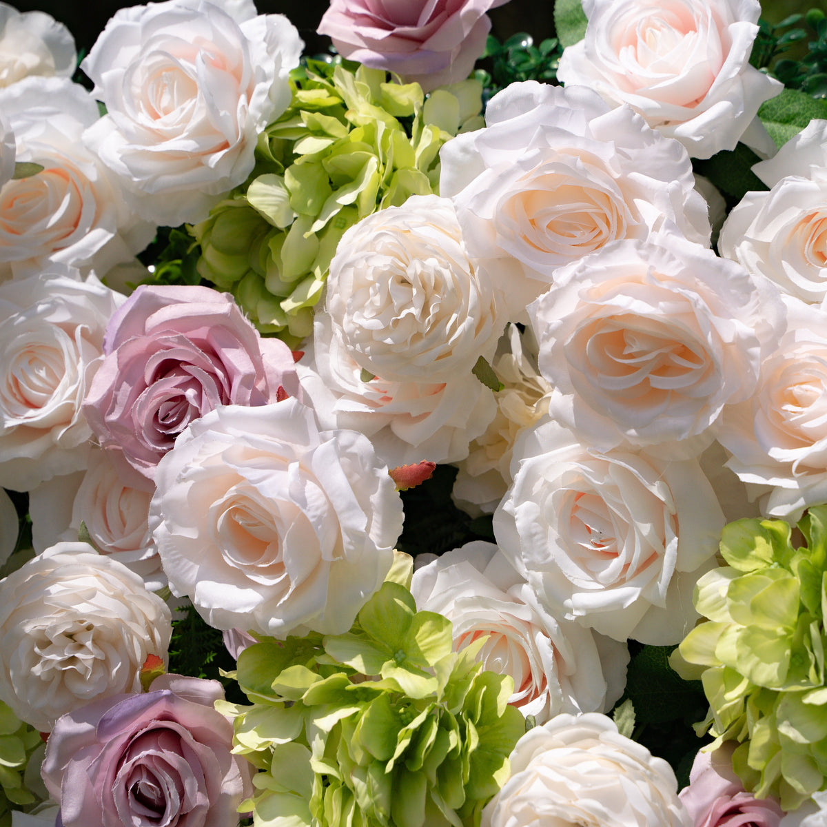 Nataly：5D Fabric Artificial rolling up curtain flower wall