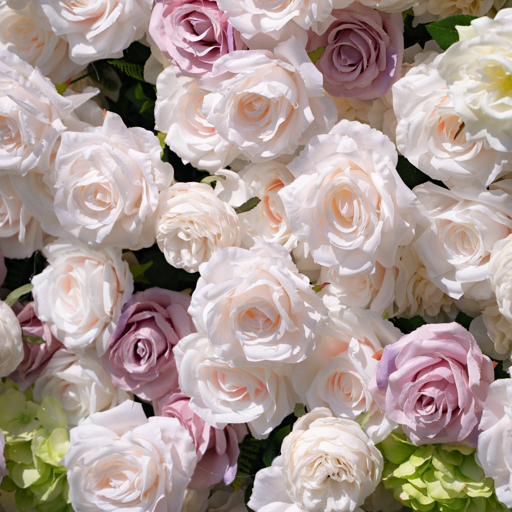 Nataly：5D Fabric Artificial rolling up curtain flower wall