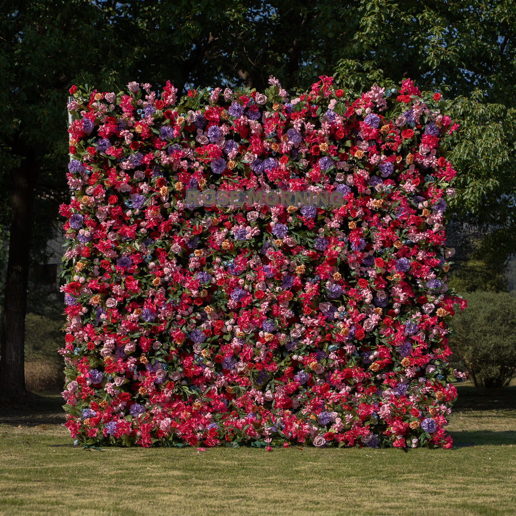 NooZay：7D 2023 Fabric Artificial rolling up curtain flower wall