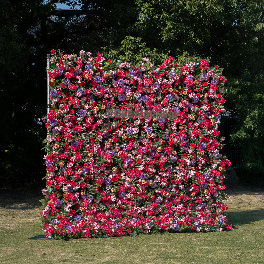 NooZay：7D 2023 Fabric Artificial rolling up curtain flower wall