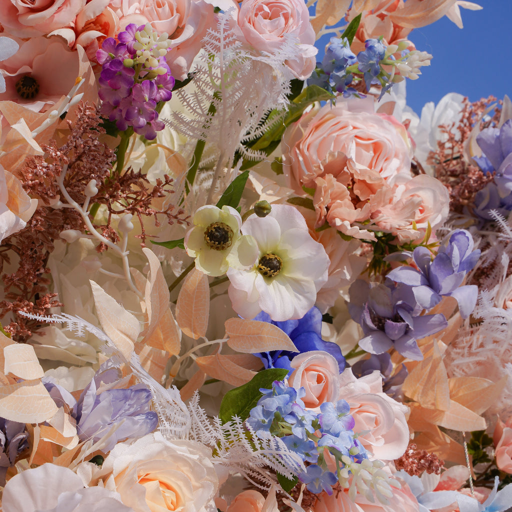 Novia：5D 2023 Fabric Artificial rolling up curtain flower wall