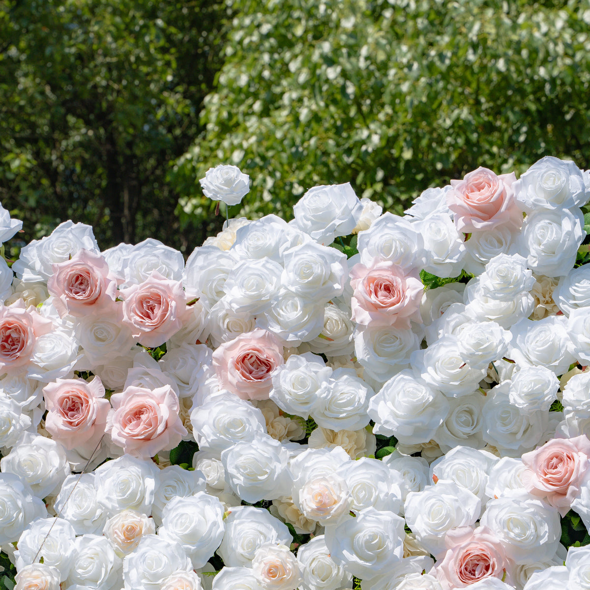 Paisley：5D Fabric Artificial rolling up curtain flower wall