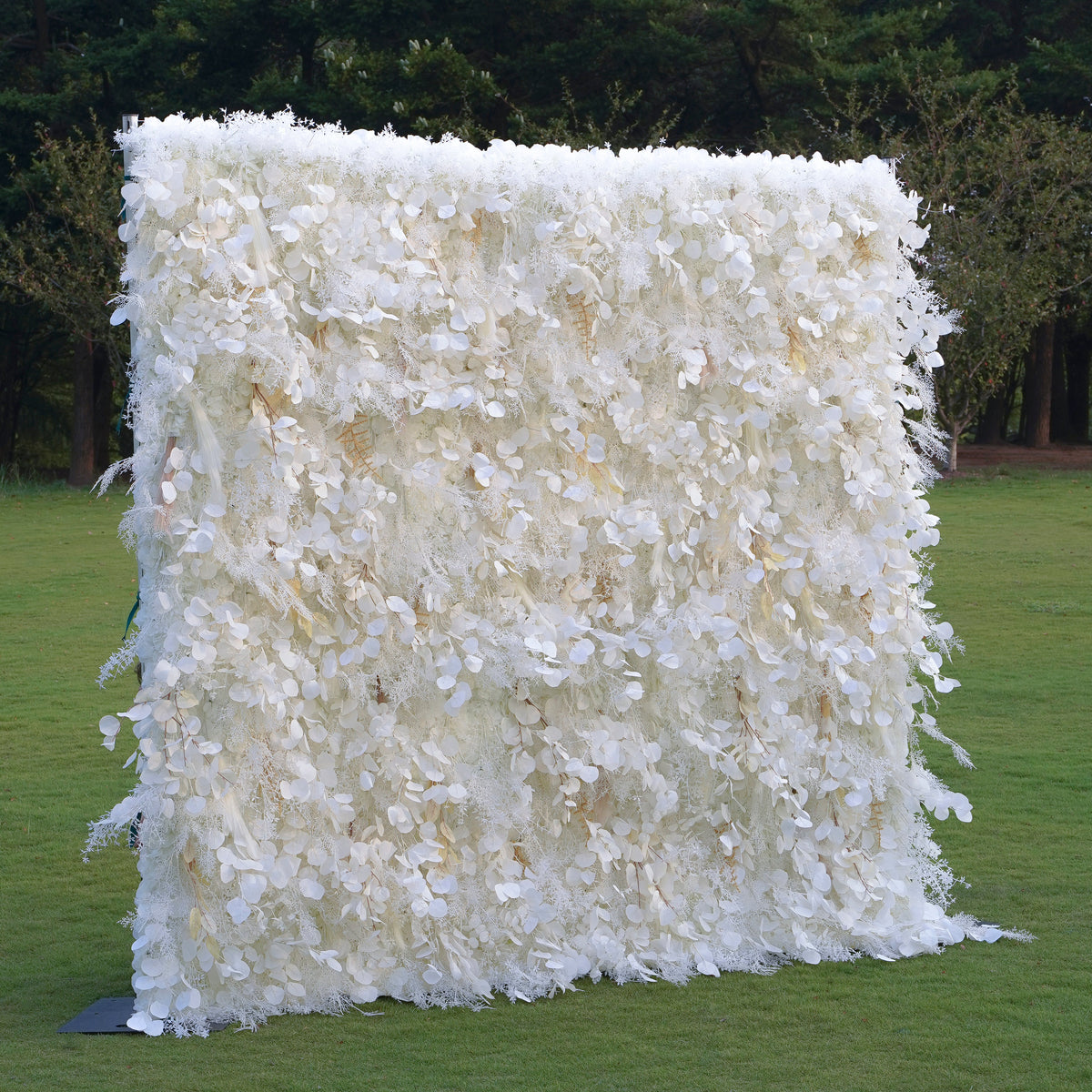 Pampas：5D Grey Pampas Grass Fabric Artificial rolling up curtain flower wall (Ready to ship)
