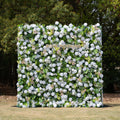 Perla：5D Fabric Artificial rolling up curtain flower wall