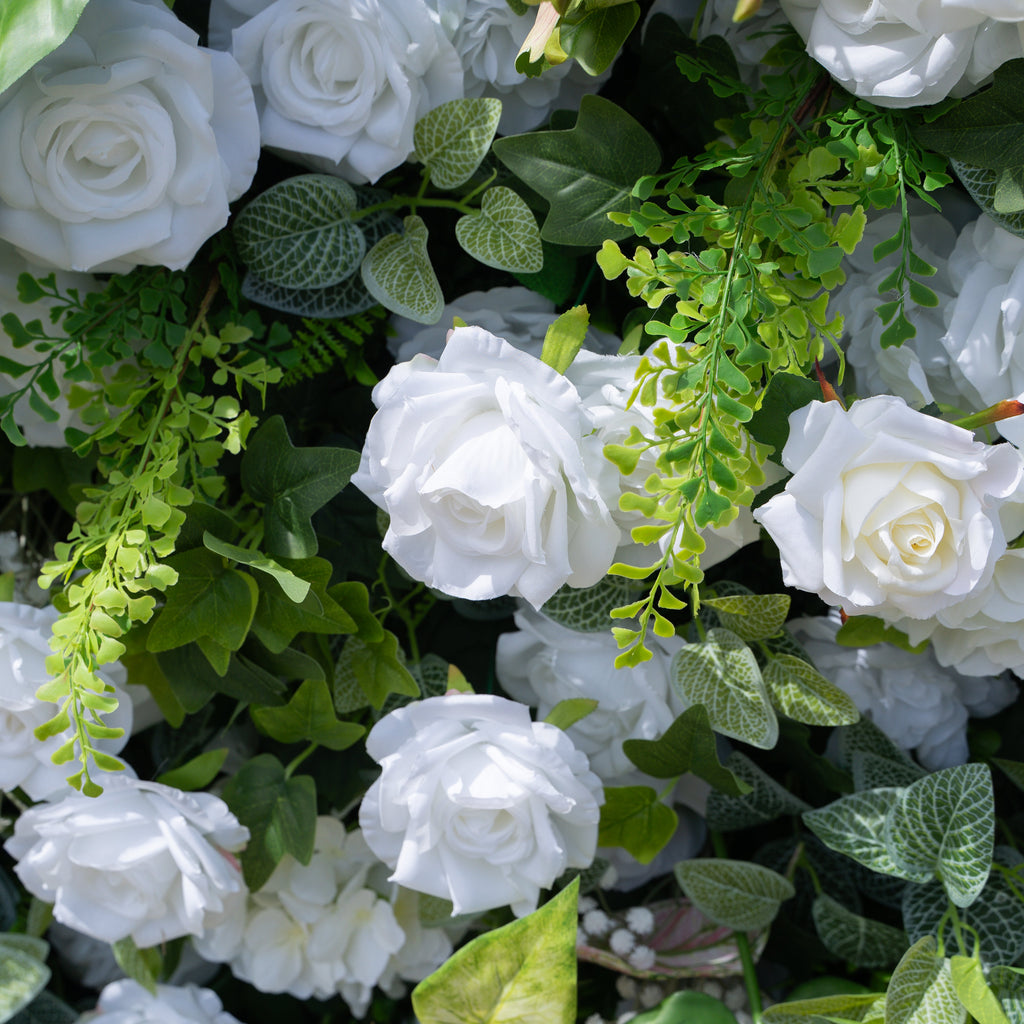 Perla：5D Fabric Artificial rolling up curtain flower wall