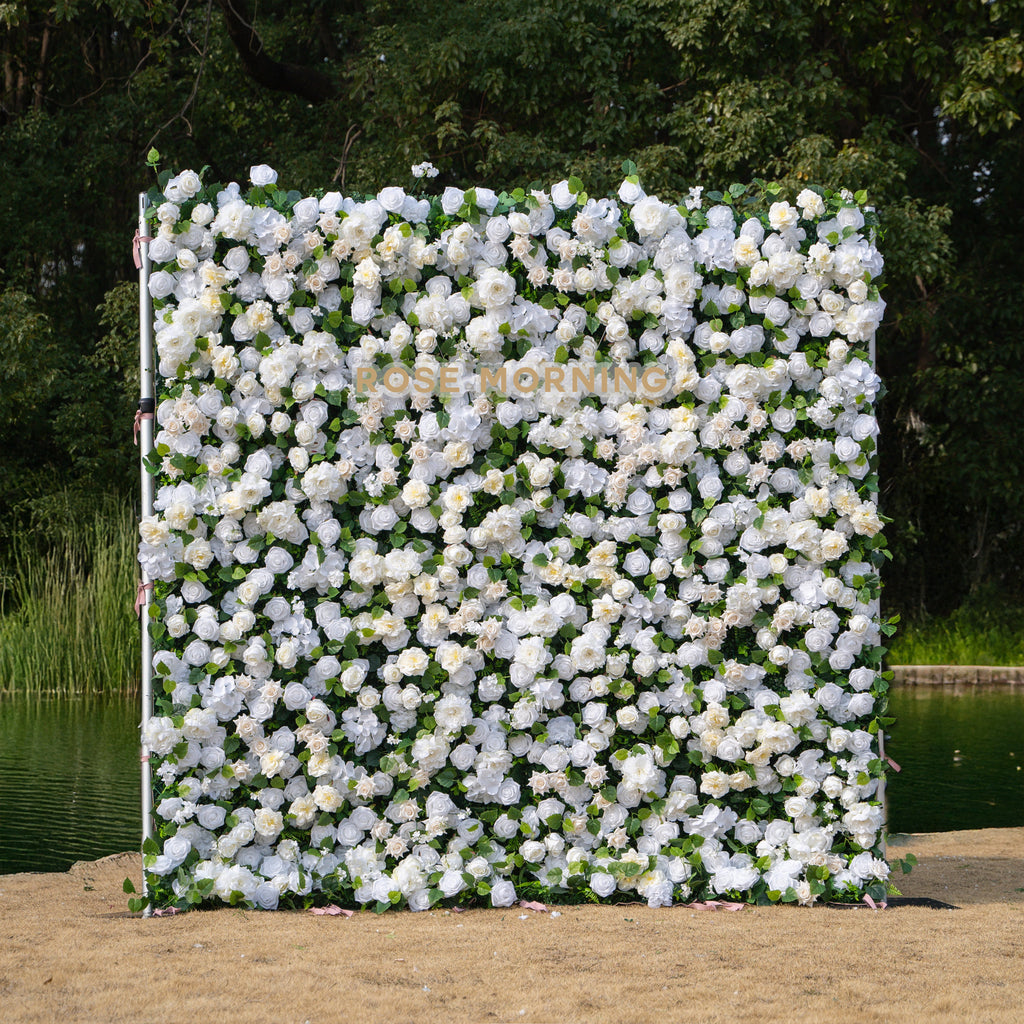 Piper：3D Fabric Artificial rolling up curtain flower wall