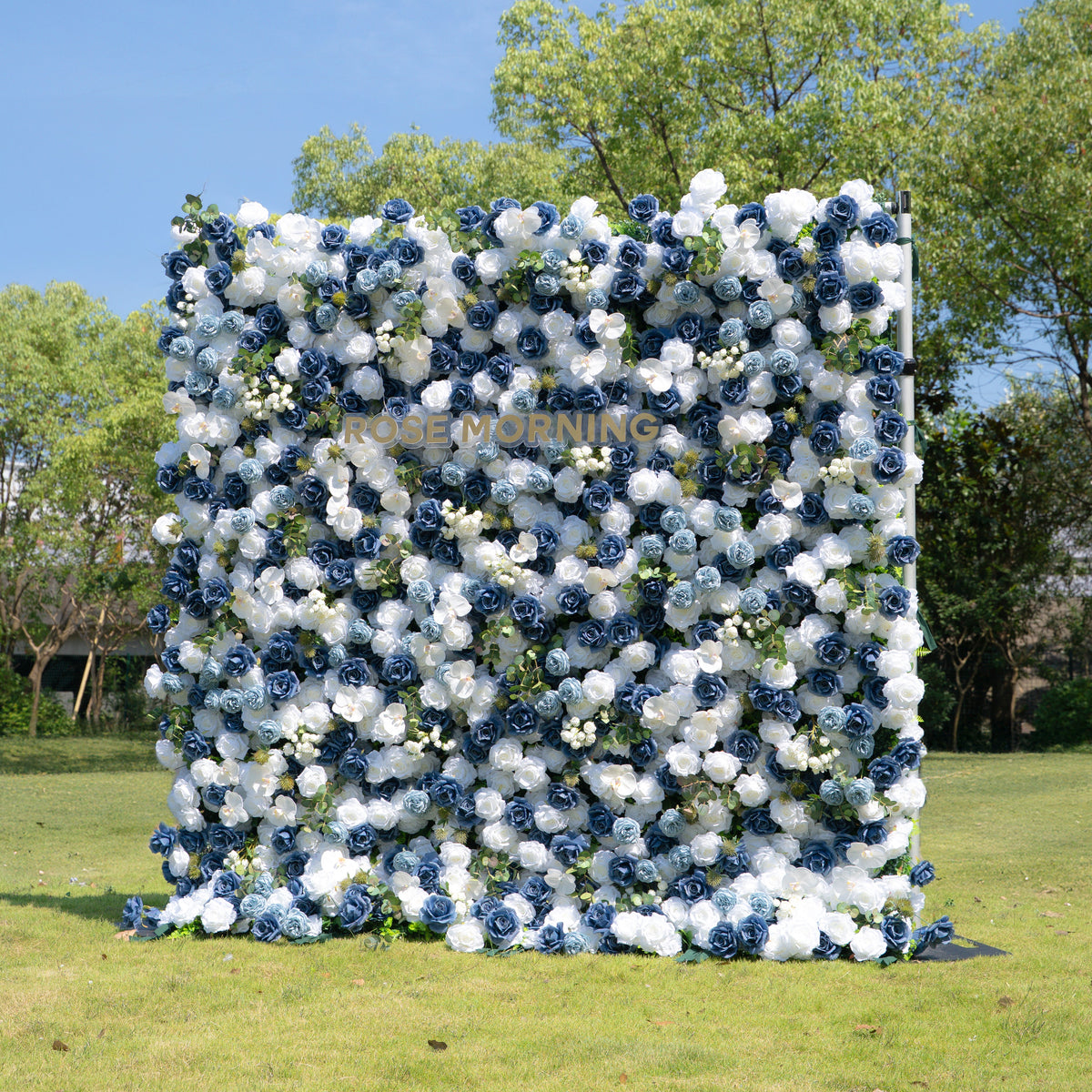 Precious：5D Fabric Artificial rolling up curtain flower wall