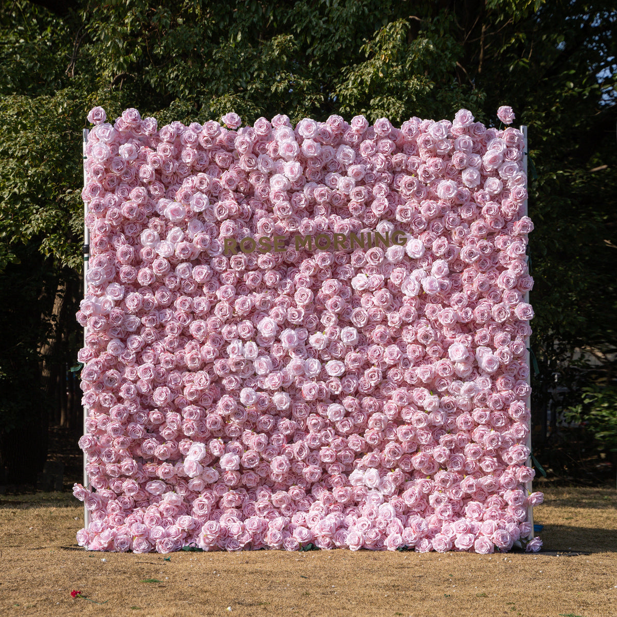 Promise：3D Fabric Artificial rolling up curtain flower wall