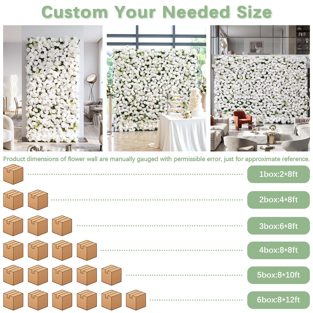 Ethereal: 3D Blush Rose Silk Flower Wall Curtain for Wedding Ceremony & Events Decor (In US Stock 5-7 Days)