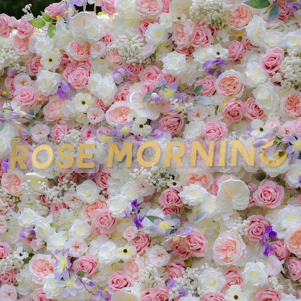 Rosalind：7D Fabric Artificial rolling up curtain flower wall