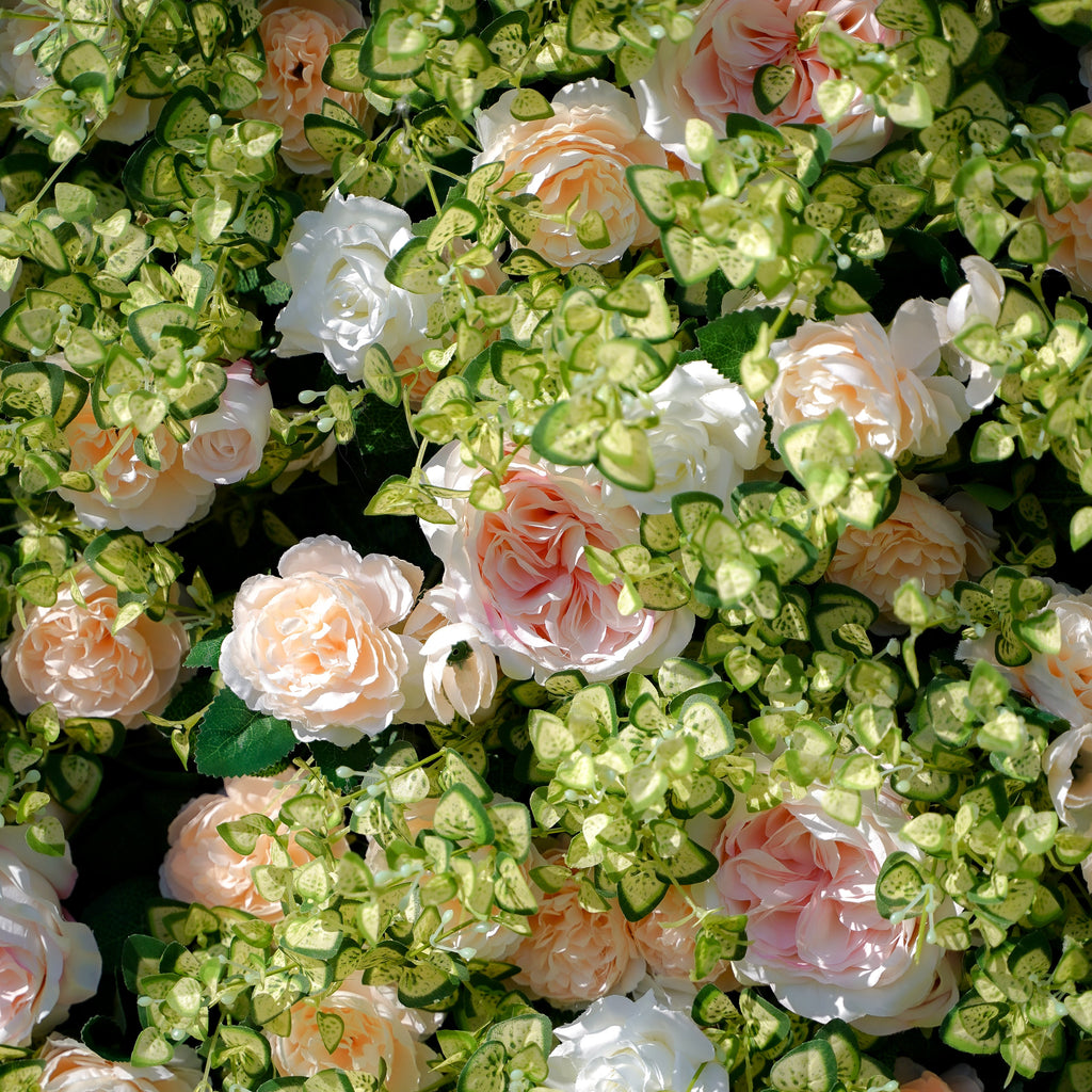 Scarlett：5D Fabric Artificial rolling up curtain flower wall