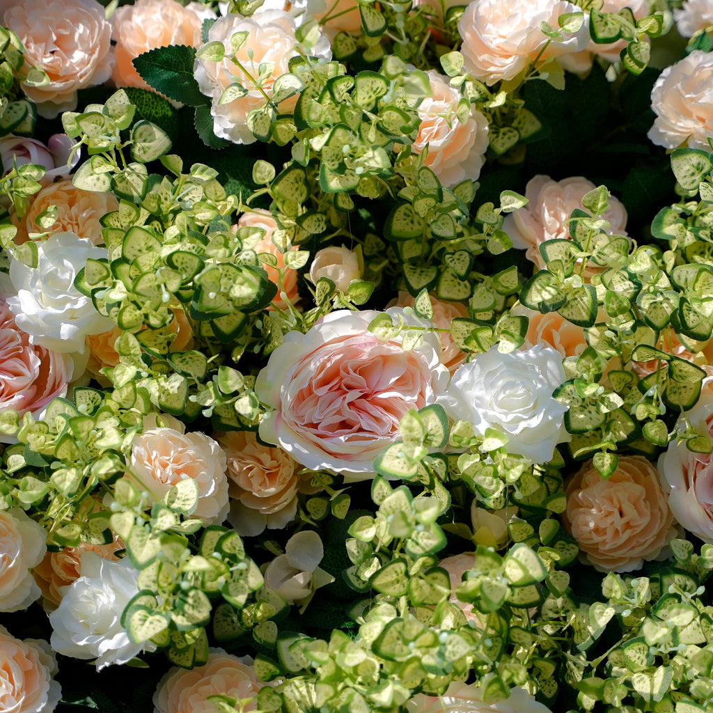 Scarlett：5D Fabric Artificial rolling up curtain flower wall