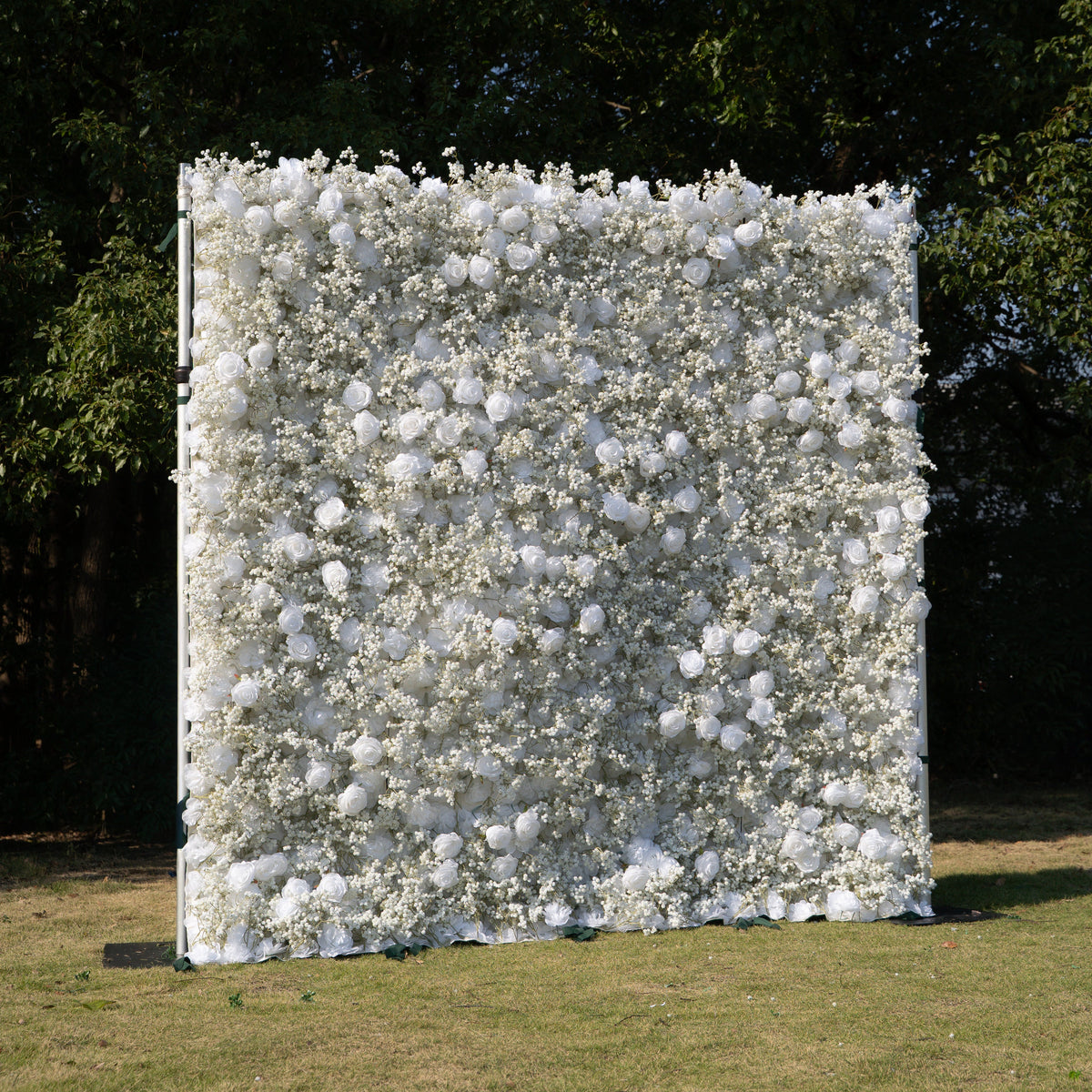 Shimmer Baby Breath wall：3D Fabric Artificial rolling up curtain flower wall(In US Stock 5-7 Days Delivered)