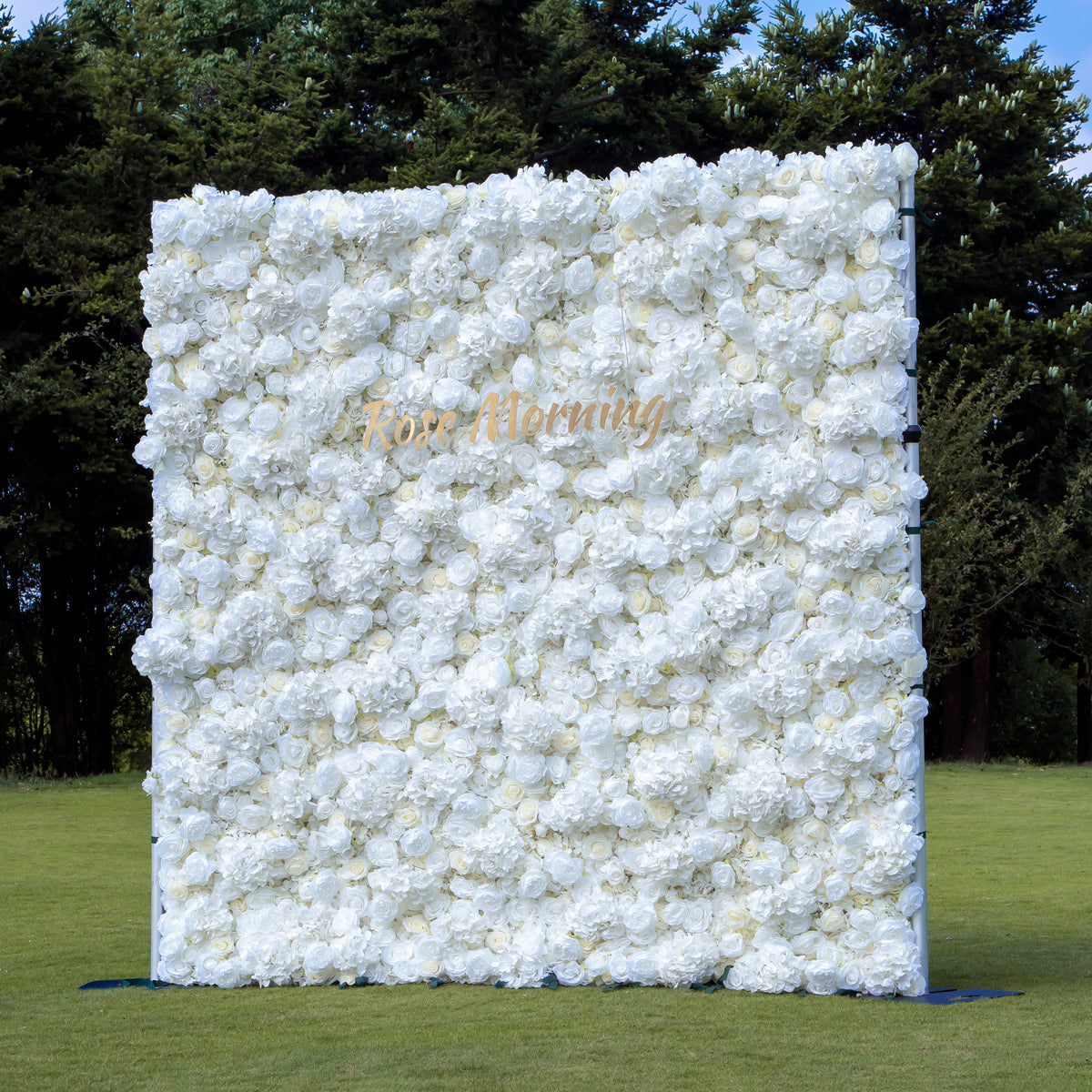 Snow：3D Fabric Artificial rolling up curtain flower wall