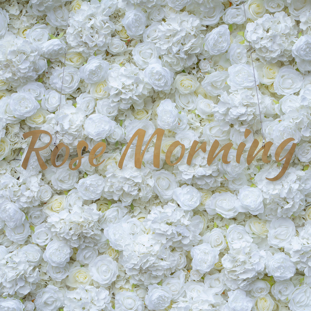 Snow：3D Fabric Artificial rolling up curtain flower wall