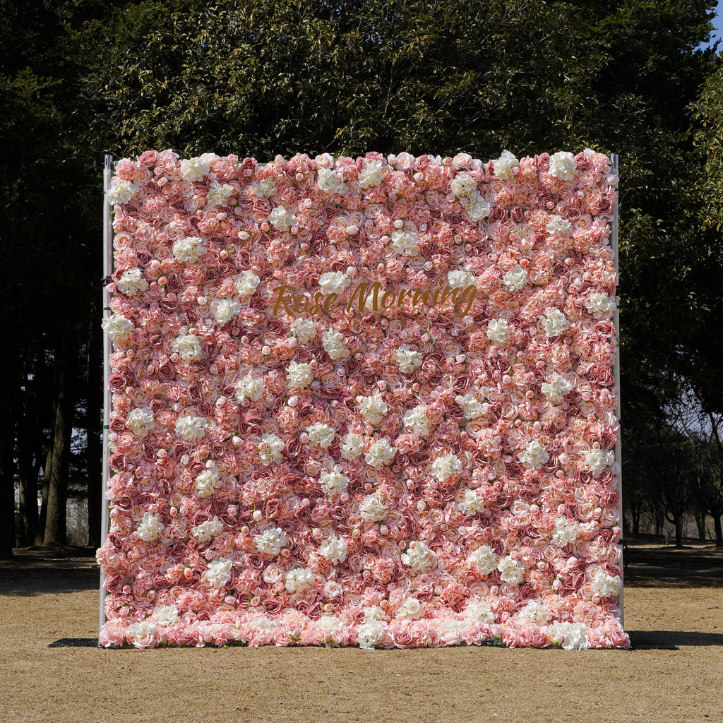 Sonia：4D Fabric Artificial rolling up curtain flower wall