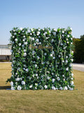 Spring：3D Fabric Artificial rolling up curtain flower wall
