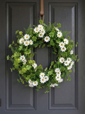 St. Patrick's Day Decorative Wreath 21.65“with Shamrocks and Daisies for Door Hanging Garland