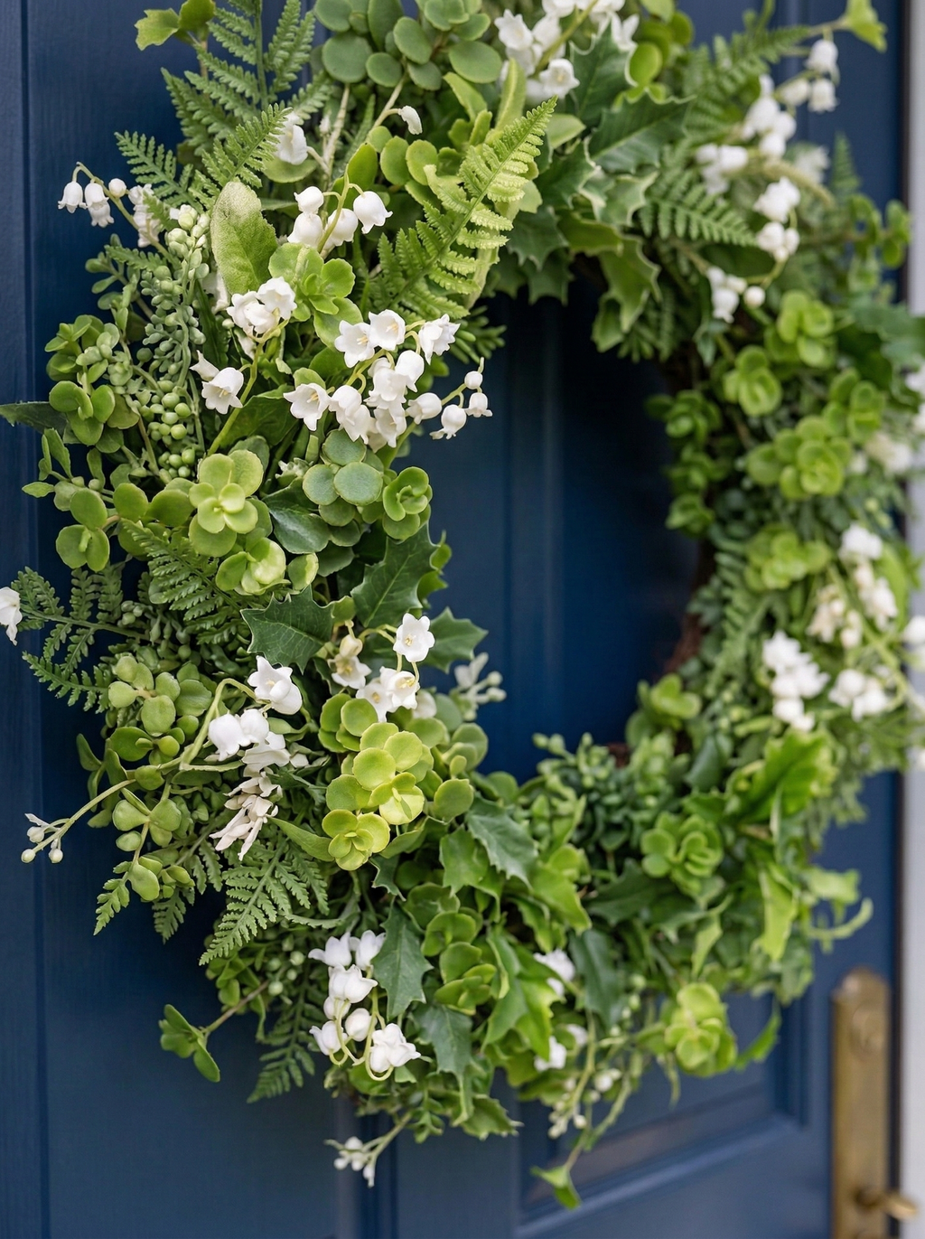 St. Patrick's Day Decorative Wreath with lucky clovers for Door Hanging Garland 21.65"