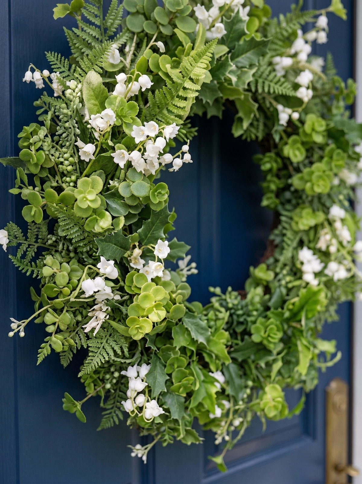 St. Patrick's Day Decorative Wreath with lucky clovers for Door Hanging Garland 21.65"