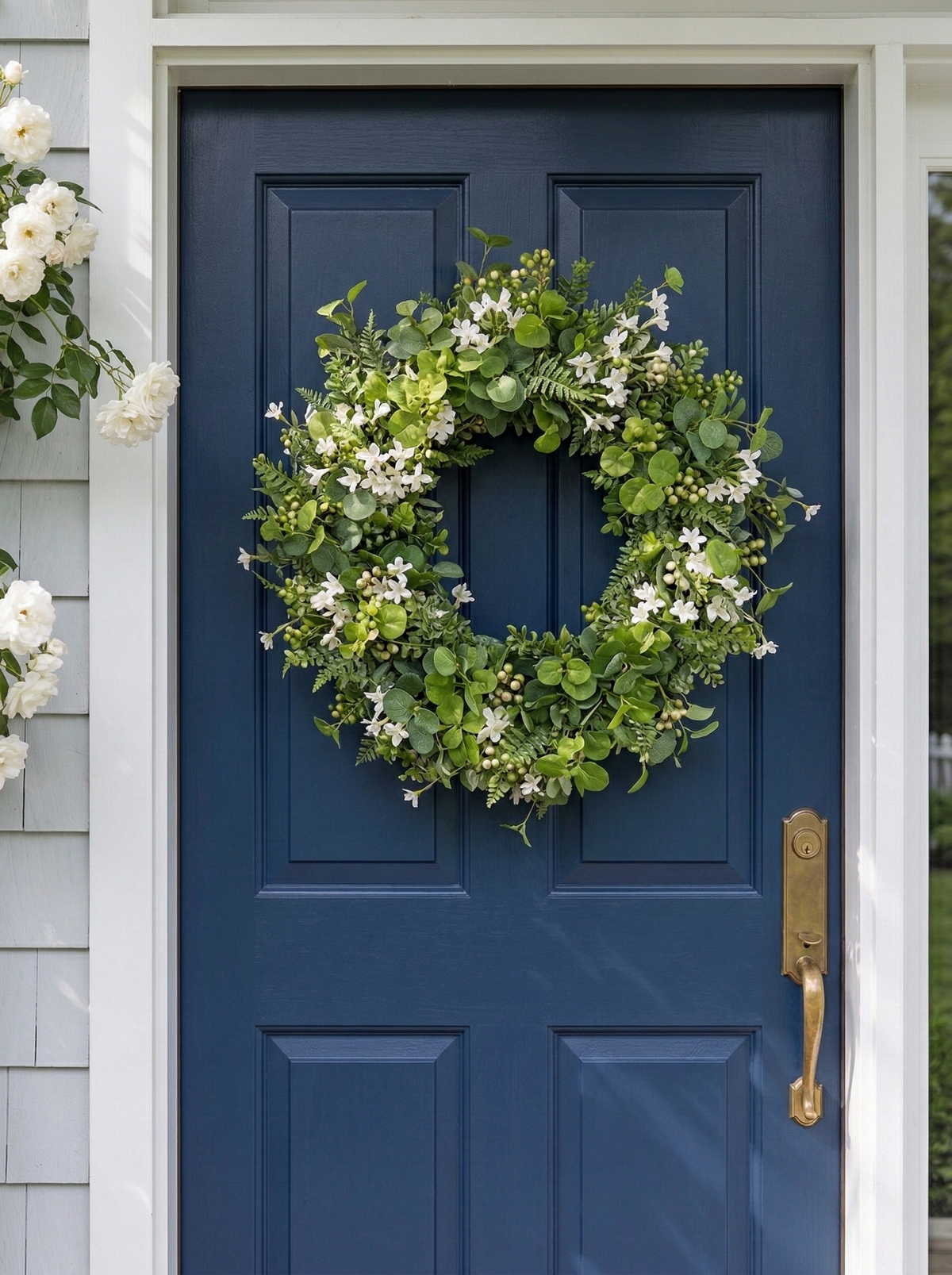 St. Patrick's Day Decorative Wreath with lucky clovers for Door Hanging Garland 21.65"