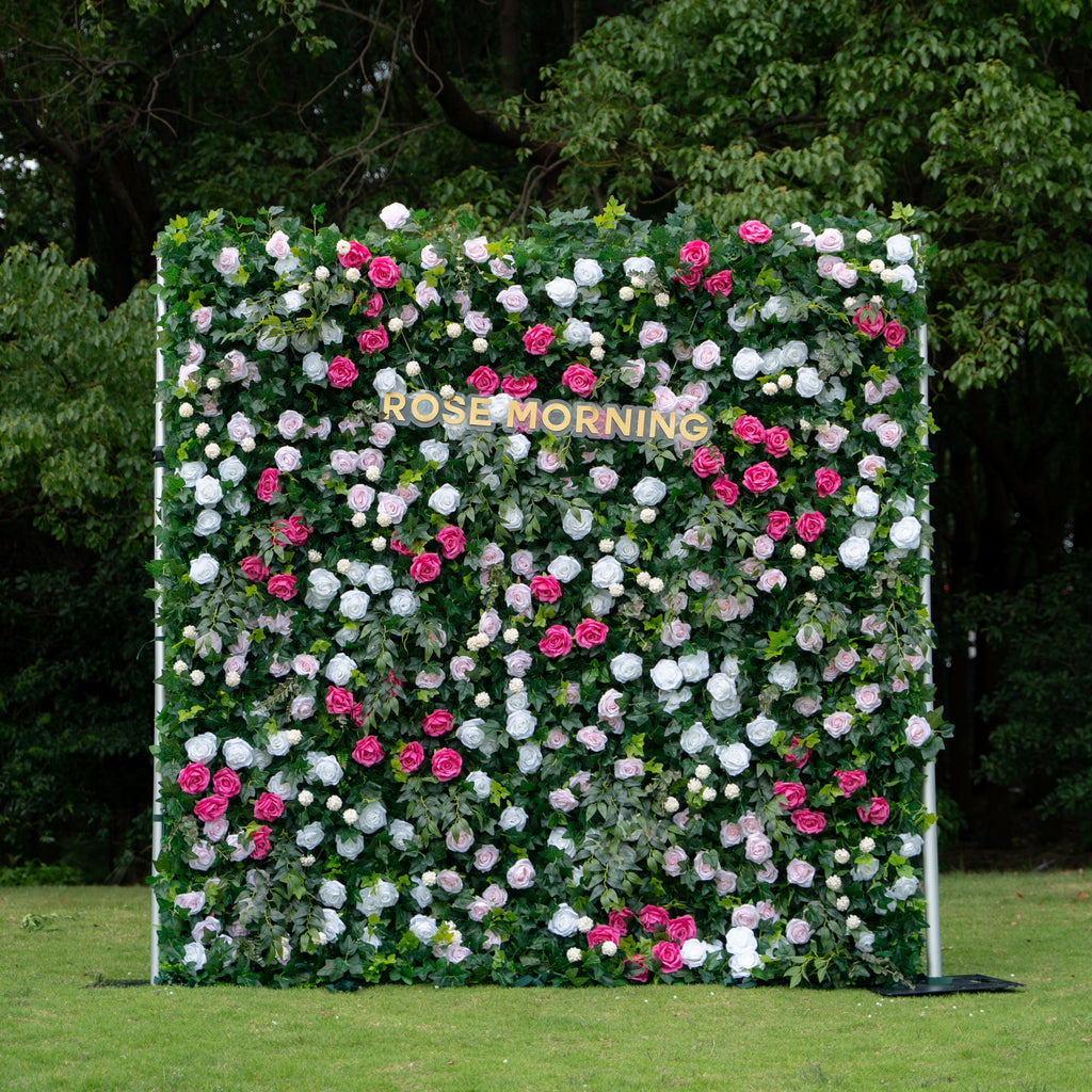 Tallulah：3D Fabric Artificial rolling up curtain flower wall