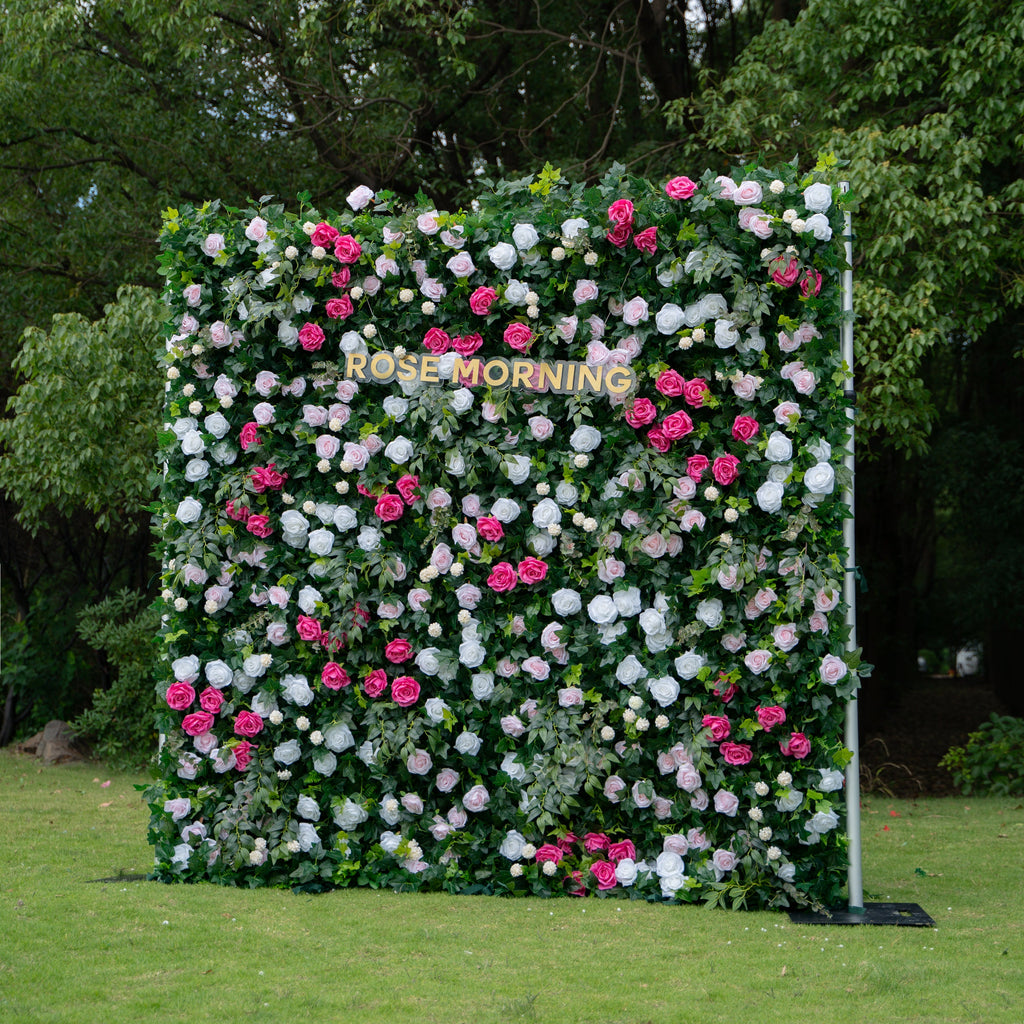 Tallulah：3D Fabric Artificial rolling up curtain flower wall